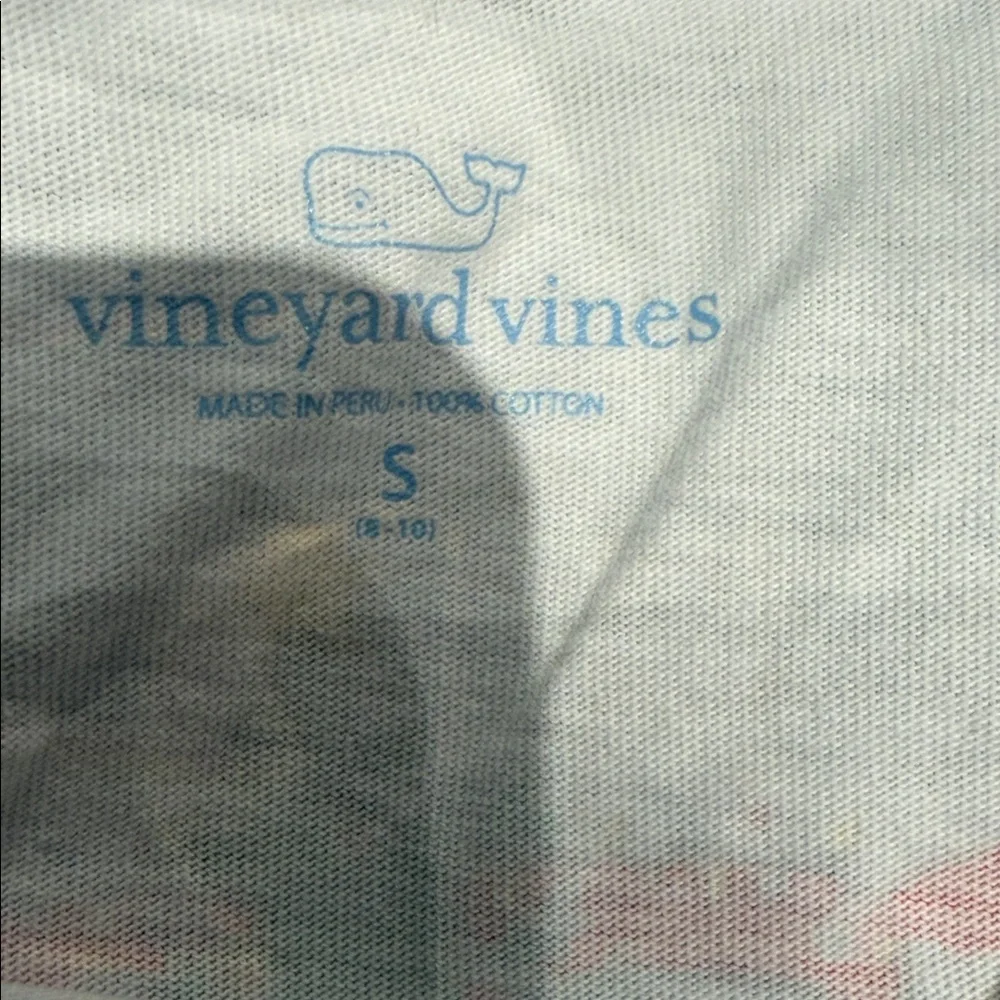 Vineyard Vines Kids White Long Sleeve Tee Christmas Texas Theme 100% cotton (LR)